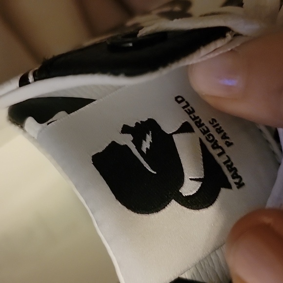 NWOB Karl Lagerfeld Kate diamond 8.5(39)sneakers B&W - Picture 5 of 5